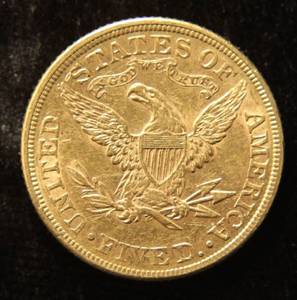 1881 US $5 GOLD LIBERTY AU