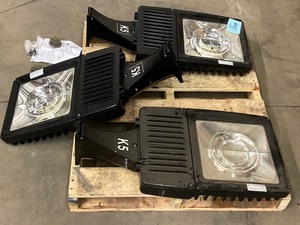 lot 55 image: Lot Of (3) GE LED Area Lights