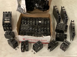 lot 61 image: (2) Boxes Full Of Assorted Electrical Breakers