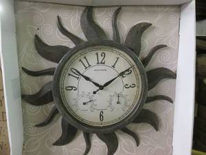 Bronze Finish Sun Clock IndoorOut...