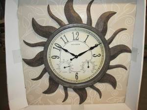 Bronze Finish Sun Clock IndoorOut...