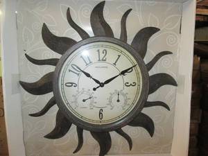 Bronze Finish Sun Clock IndoorOut...