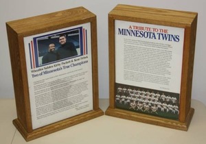 1987 and 1991 Minnesota Twins World Series Wheaties Box with Display