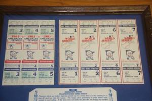 1981 Framed Phantom Minnesota Twins World Series Tickets
