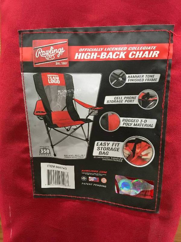 lot 477 image: Northern Illinois University Huskies High Back Chair, Retail $46.99