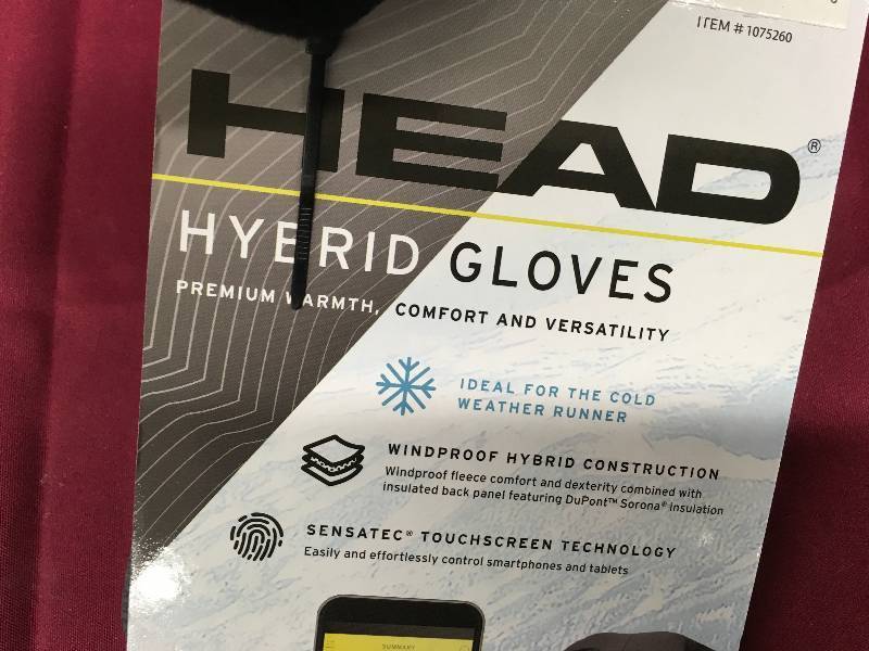 lot 504 image: Head Mens Hybrid Glove (Space- Dyed Graphite Size SP)
