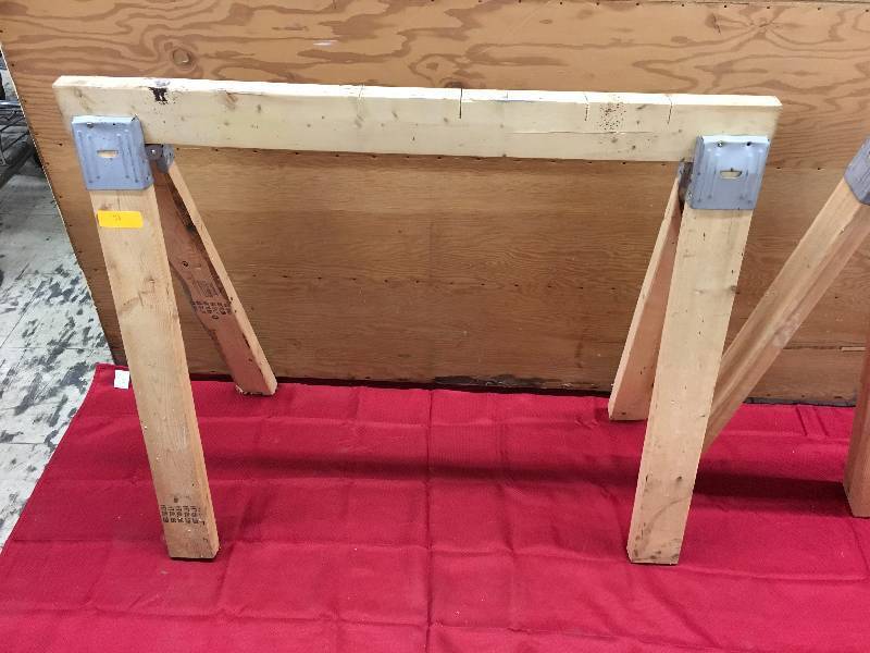lot 485 image: Two Wood Saw Horses