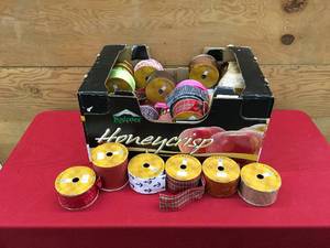 lot 511 image: Box Of Misc Ribbon For Crafting