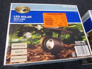 2 Hampton Bay Solar Bronze Outdoor ...