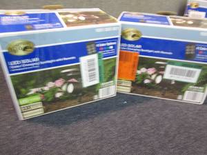 2 Hampton Bay Solar Bronze Outdoor ...