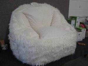 White Fuzzy Chair...