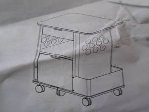 Rolling Storage Cart open box, larg...