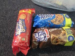 12 Pkg Chips Ahoy, 1 Nutter Butter...