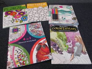 5 Adult Coloring Books X3...