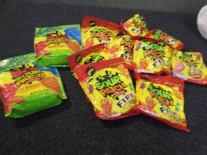 9- 4 oz, 2- 9 oz Sour Patch Kids...