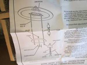 lot 34 image: Large Hanging Light Fixture Matches...