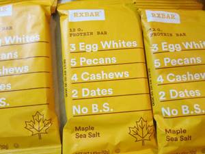 lot 108 image: 16 RXBar Maple Sea Salt Protein Bar...