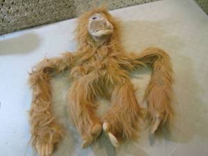 lot 124 image: Monkey Hand Puppet Velcro on hands ...