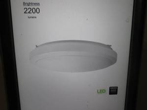 lot 159 image: Dimmable 20 Round White LED Flush ...