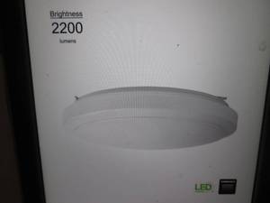 lot 160 image: Dimmable 20 Round White LED Flush ...