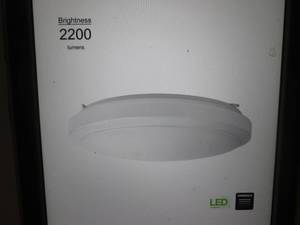 lot 162 image: Dimmable 20 Round White LED Flush ...