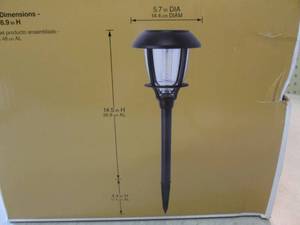 lot 163 image: 6-Pack Solar Oil Rubbed Bronze Outd...