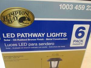 lot 165 image: 6-Pack Solar Oil Rubbed Bronze Outd...