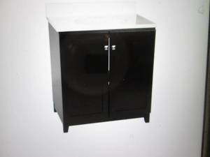 lot 174 image: Shorewood 2-Door Vanity Cabinet wit...