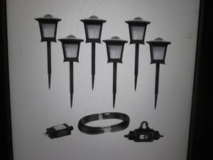 lot 182 image: 6-Pack Low Voltage Black Outdoor In...