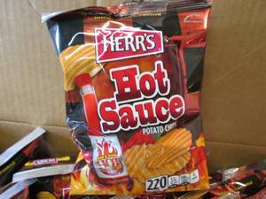 lot 212 image: 2 Cases of Hot Sauce Potato Chips 3...
