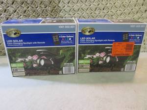 lot 243 image: Lot of 2 Solar Bronze Outdoor Integ...