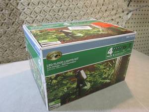 lot 244 image: 4-Pack Low Voltage Black Outdoor In...