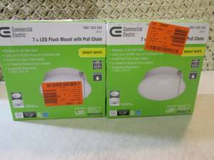 lot 247 image: Lot of 2 Spin Light 7 LED Flush Mo...