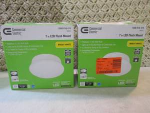 lot 248 image: Lot of 2 Spin Light 7 LED Flush Mo...