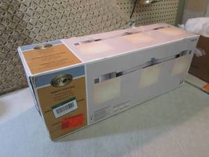 lot 254 image: 3-Light Brushed Nickel Vanity Light...