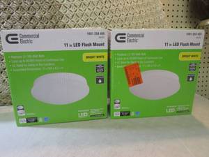 lot 261 image: Lot of 2 Spin Light 11 LED Flush M...