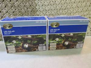 lot 269 image: Lot of 2 Solar 45-Lumen Bronze Meta...