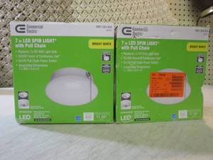 lot 274 image: Lot of 2 Spin Light 7 LED Flush Mo...