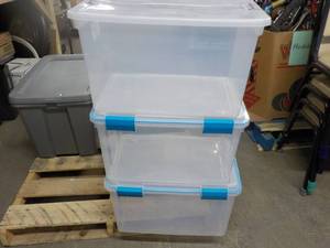 lot 19 image: 3 Totes with Covers...