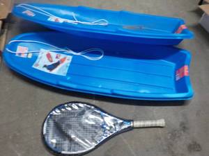 lot 53 image: New 2 Winter Lighting Sleds and Hea...