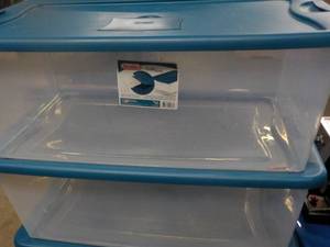 lot 63 image: 2 Sterlite 106 qt Fresh Scent Totes...