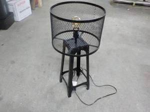 lot 76 image: New Black Wire Lamp 28 Tall...