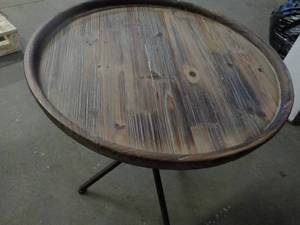 lot 79 image: New Round Table with Wood Top and M...