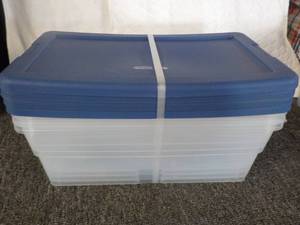 lot 85 image: Set of 4 Sterlite Storage Totes...