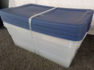lot 86 image: Set of 4 Sterlite Storage Totes...