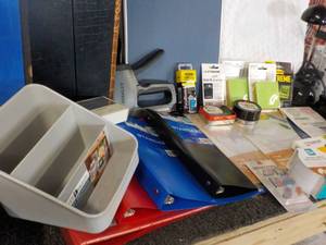 lot 92 image: Office Supplies and Storage Totes a...