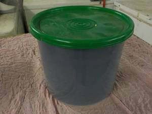lot 218 image: 3 Gallon Pail of Bar B Que Sauce...