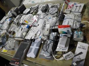 lot 224 image: Electronic lot in a storage tote...
