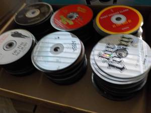 lot 240 image: 240 or More CDs, DVDs, and Games...
