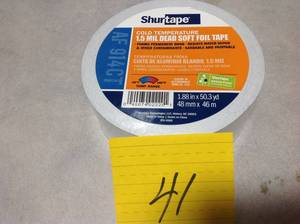 lot 41 image: Shurtape 1.88 in. x 50 yds. Aluminum Foil Repair Tape in good condition